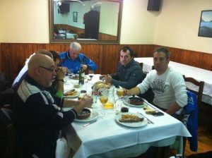 Comida después de la marcha