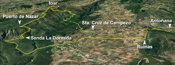 Visión general del primer tramo: Sta. Cruz de Campezo - Antoñana