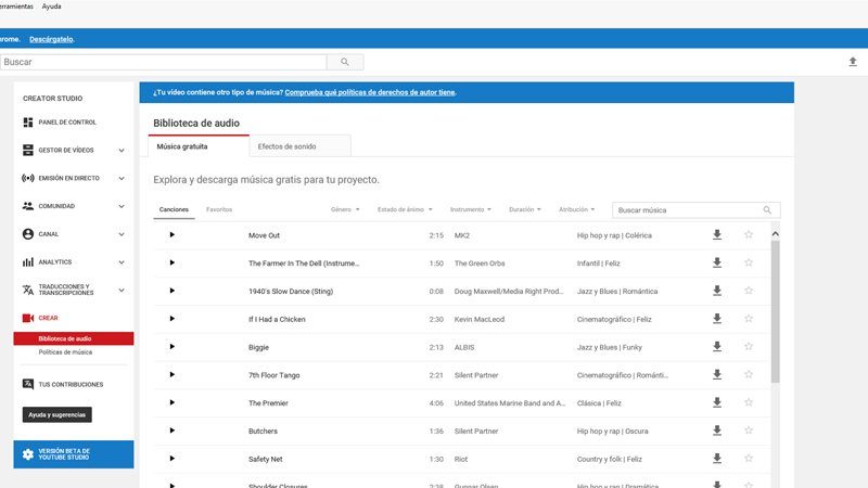 Musica para Youtube