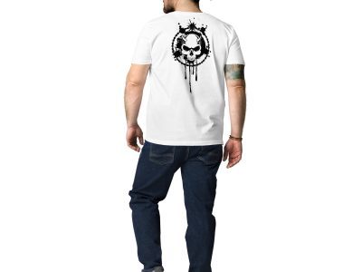 Camiseta para ciclistas Skull blanca