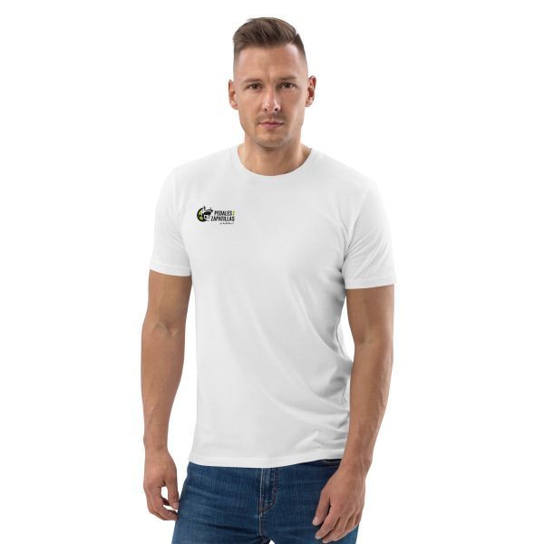 Camiseta para ciclistas Pedales y Zapatillas blanca