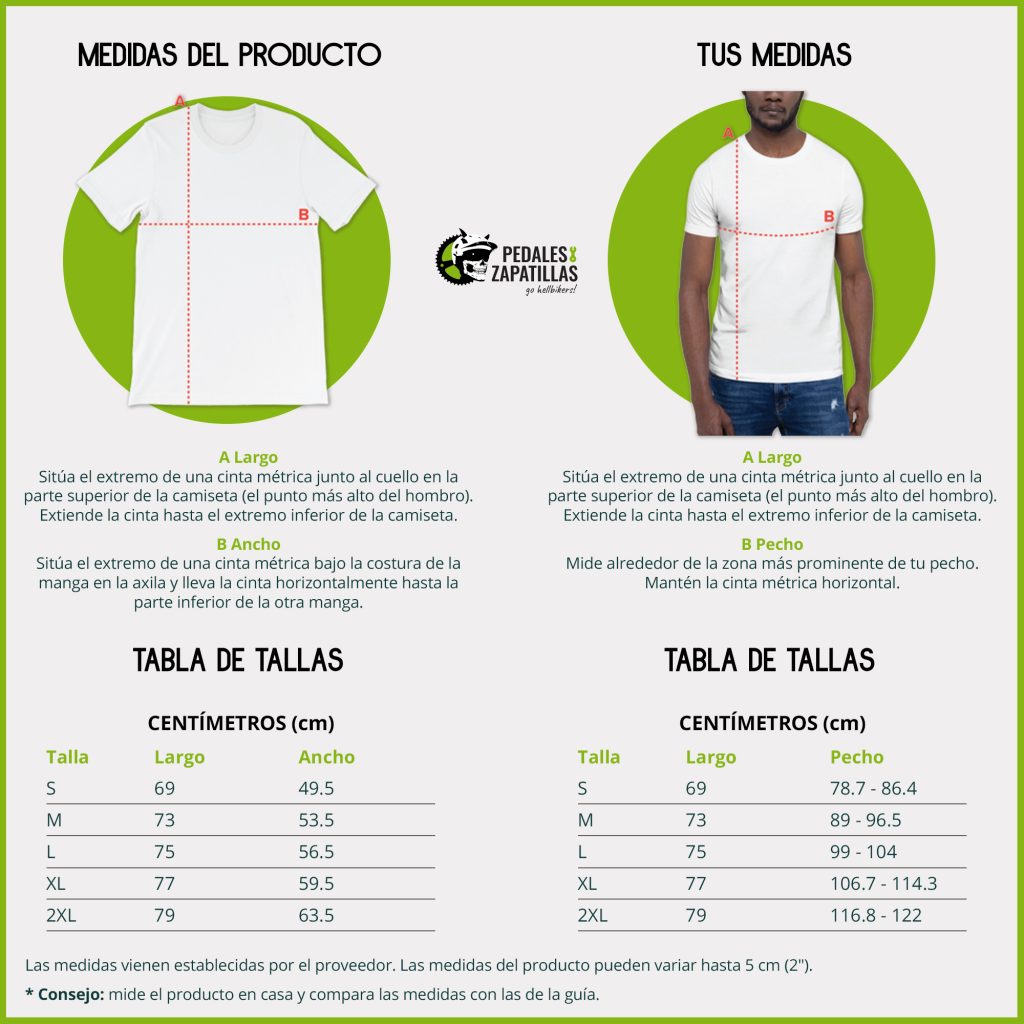 Camisetas 100% algodón orgánico tallas