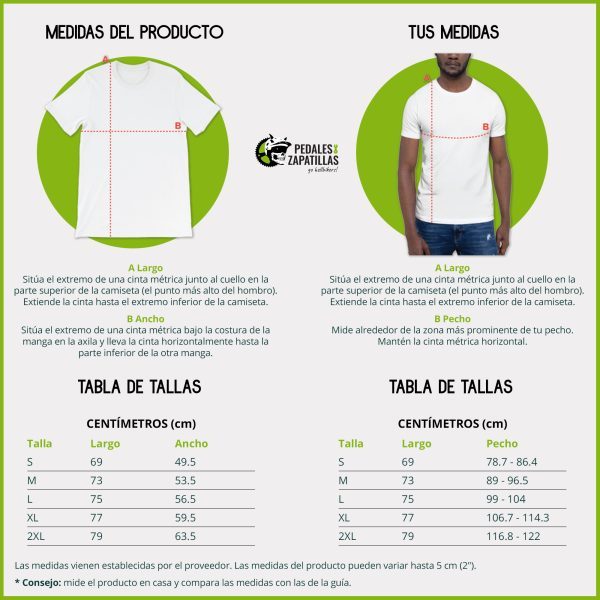 Camisetas 100% algodón orgánico tallas